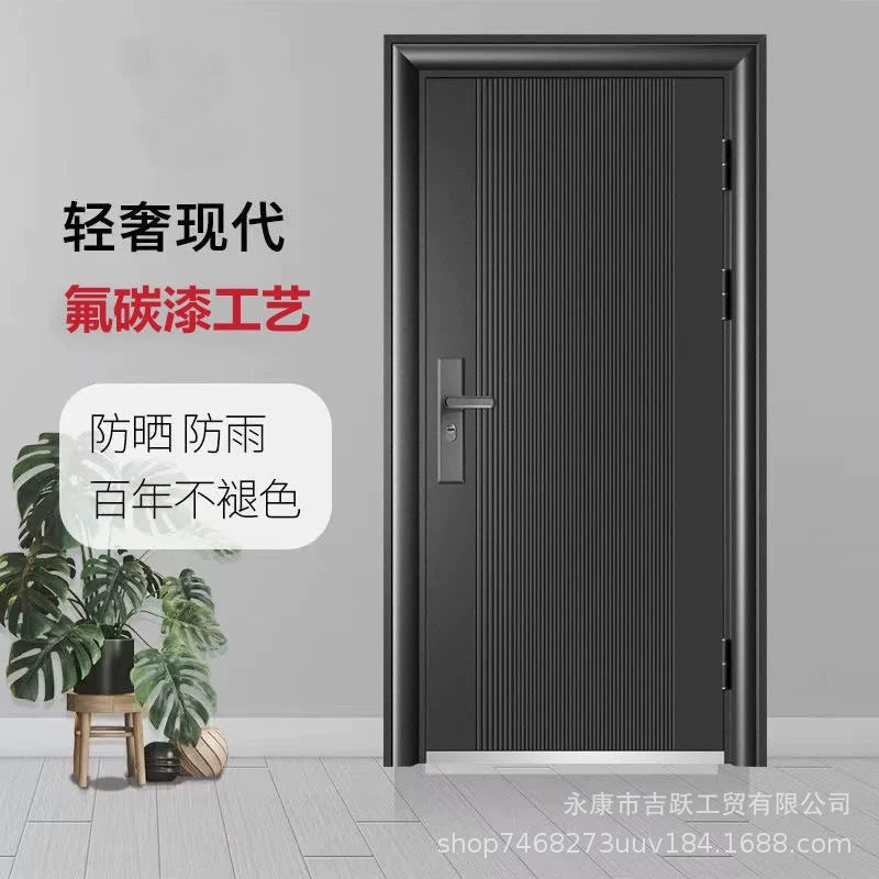 Factory direct sales wholesale security door 7cm entrance single and double double door entrance door rental house project door