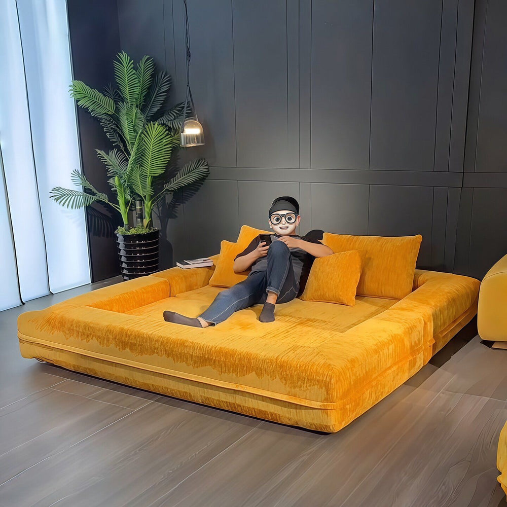 Export vacuum compression foldable sofa dual-purpose small apartment modular sofa bed living room bedroom for home lazy sofa