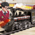 Electric train track car simulation retro steam train model kids high-speed rail toy boy's set gift