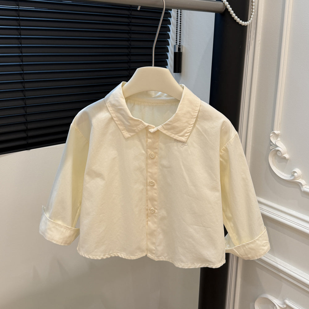 Kids' new autumn collection: korean style pure cotton shirts - stylish and trendy tops for boys and girls. casual, fresh, and versatile blouses