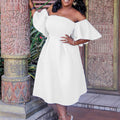 D265 cross-border women's fashion  summer new one-shoulder bandeau evening gown party plus size european and american style dress