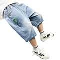 Boys' denim shorts - summer  new collection: stylish, lightweight, and trendy tencel mid-length shorts for kids