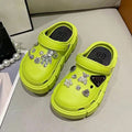 Baotou shoes heightenedthick solecute crocs women's summer slippers crocs diy accessories non-slip 2025new arrival
