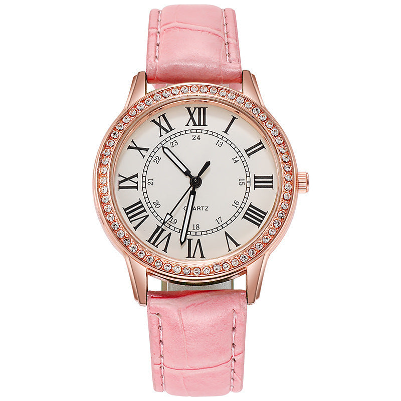 Wish women's watch new arrival - ladies' minimalist diamond-accented luminous retro quartz watch with leather strap - white (direct from manufacturer)