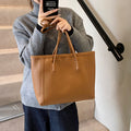 Classy texture work clothing tote bag k-styleelegant shoulder underarm bag large capacity trendynew arrivalsatchel bag for women