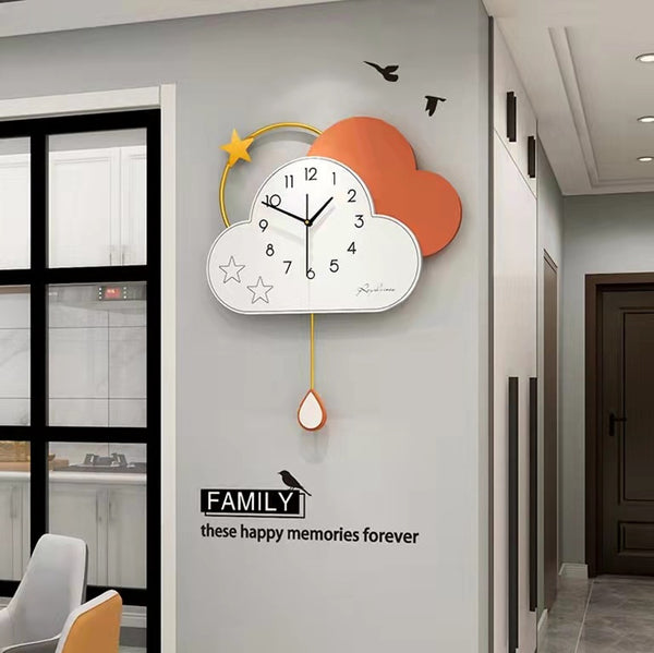 Wall clock living room creative high sense clock home modern fashion children's room decoration wall silent clock