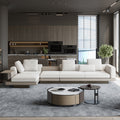 Italian normcoreclassy connery sofa cotton and linen fabric sofa modern casual combination living room straight row sofa