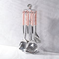 New year's stainless steel kitchen utensil set - premium 7-piece set including soup ladle, spatula, and skimmer - wholesale for home cooking
