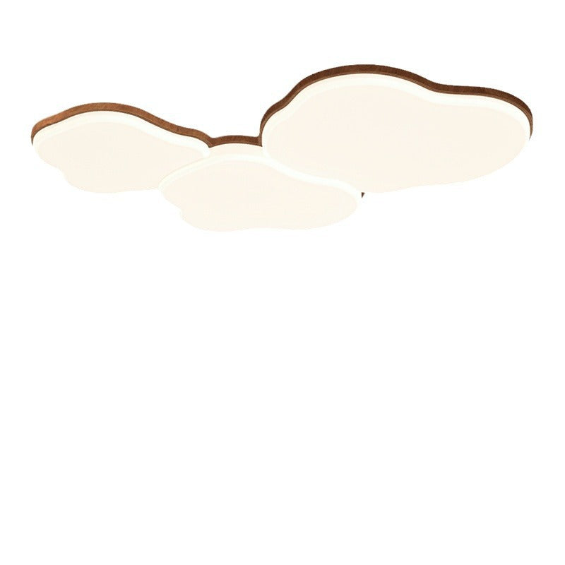 Living room ceiling light log wind hall light wood grain eye protection ultra-thin medieval bedroom light whole house lighting combination package