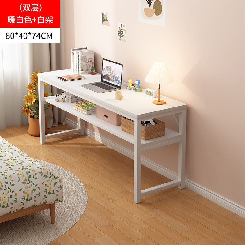 Desk, simple dining table, office desk, home double-layer desk, study desk, writing desk, minimalist computer desk, training table