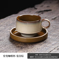 Retro style japanese coffee cup and saucer kiln-turned ceramic cup and saucer high-looking afternoon tea cup latte coffee cup and saucer