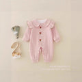 Newborn baby long-sleeve romper - princess style, autumn outfit, cute bodysuit, double-layer crawling suit