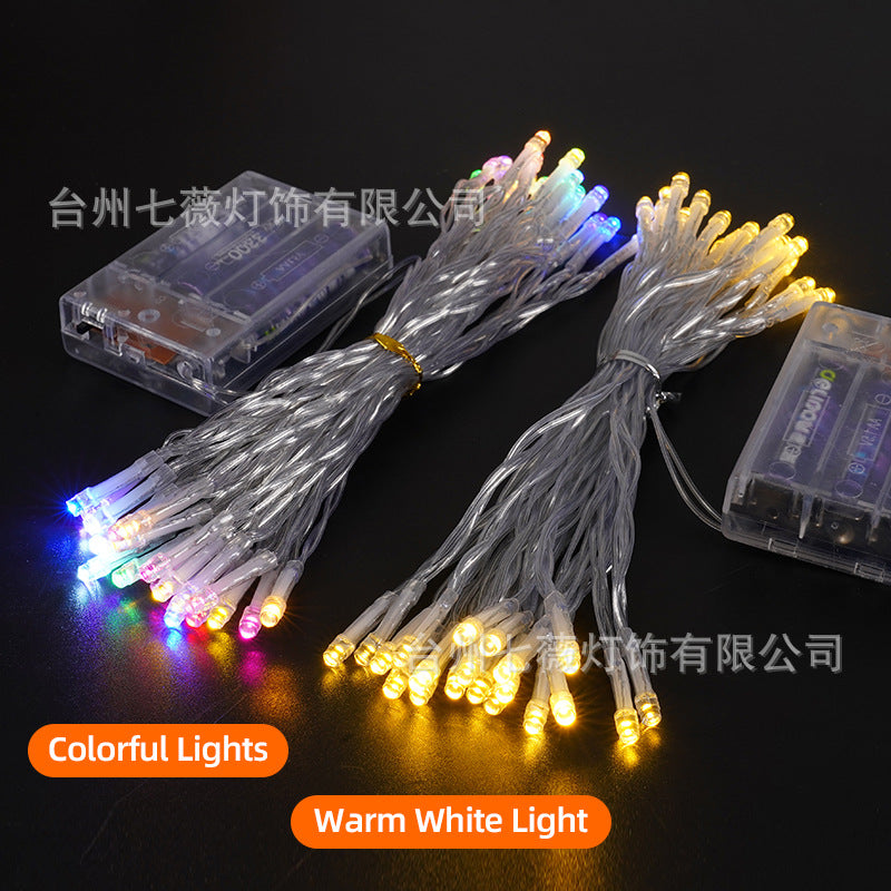 led lanterns waterproof rubber wire flashing lights low-voltage gypsy stars outdoor tree-entangled Christmas decorative lights