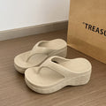 2026 new patterned flip-flops: summer outdoor beach sandals, women's eva wedge heel slides, anti-slip & odor-resistant