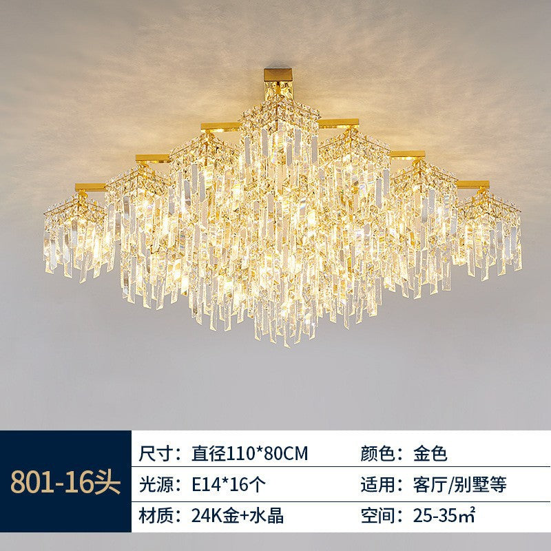 European living room ceiling lamp Zhongshan lighting Nordic restaurant chandelier ceiling lamp Modern villa hall master bedroom lamp
