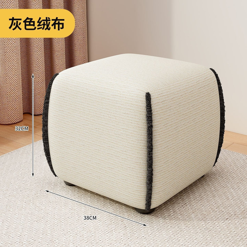 Stool accessible luxury square stool dressing stool solid wood strong adult stool coffee table stool sofa footrest door shoe changing stool low stool