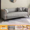 Small apartment leather sofa for living room and bedroom, minimalist modern style, suitable for rentals, three-seater apartment lounge, double-seater italian design