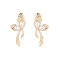 Wholesale pearl stud earrings for women - european and american fashion, statement earrings with a high-end feel, geometric irregular flower and heart earrings for women