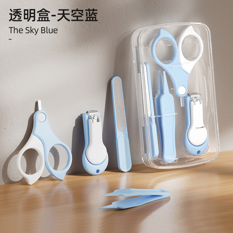 Baby nail clipper set - newborn & infant nail clippers with nail file - anti-pinching safety design