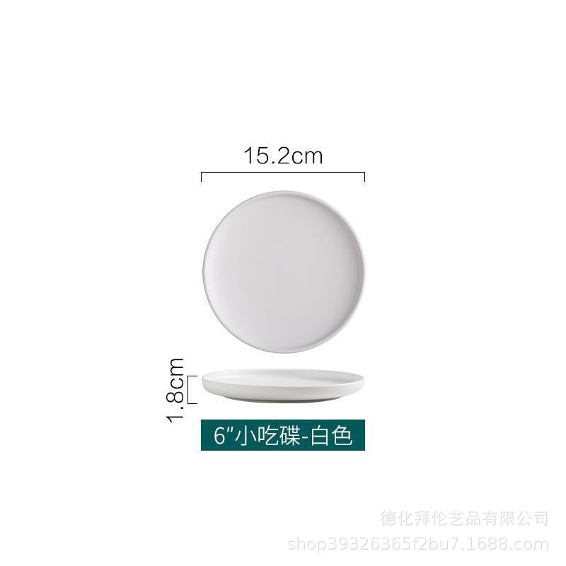 Nordic creative home dinner plates western food trays steak plates ceramic tableware breakfast plates round plates popular dessert plates