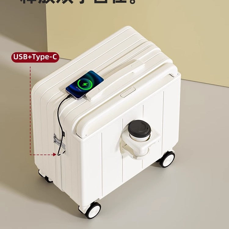 Luggage Wide tie rod Multifunctional password box New 20-inch boarding case Student travel password box Large capacity box