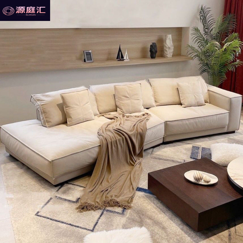Italian high-end technology fabric sofa, budapest living room, special-shaped corner, modern minimalist curved no-wash sofa