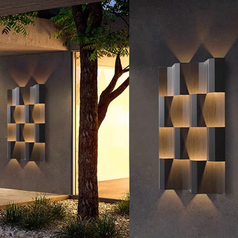 Outdoor wall light villa solar waterproof garden light outdoor entrance exterior wall art creative landscape atmosphere wall lamp