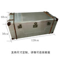 Medieval style coffee table american country industrial style space aluminum leather creative stylish coffee table retro rivet storage box
