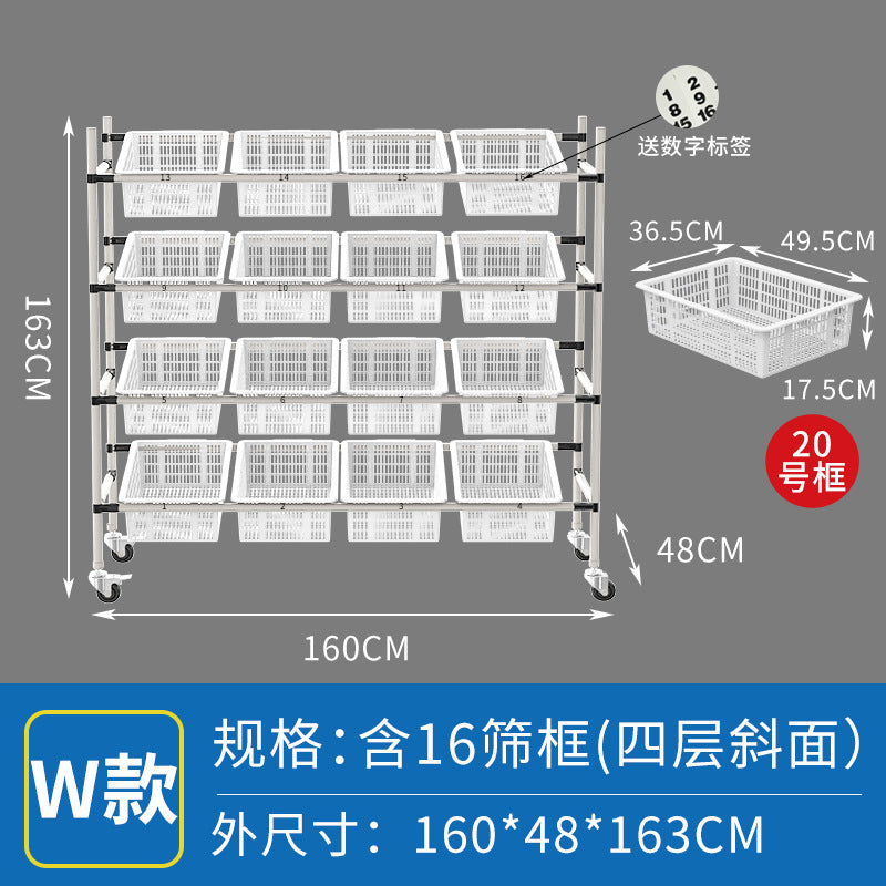 Mobile Shelf Wholesale Warehouse E-commerce Sorting Truck Wire Bar Picker Truck Silent Wheel Plastic Basket Wire Bar Truck Trolley