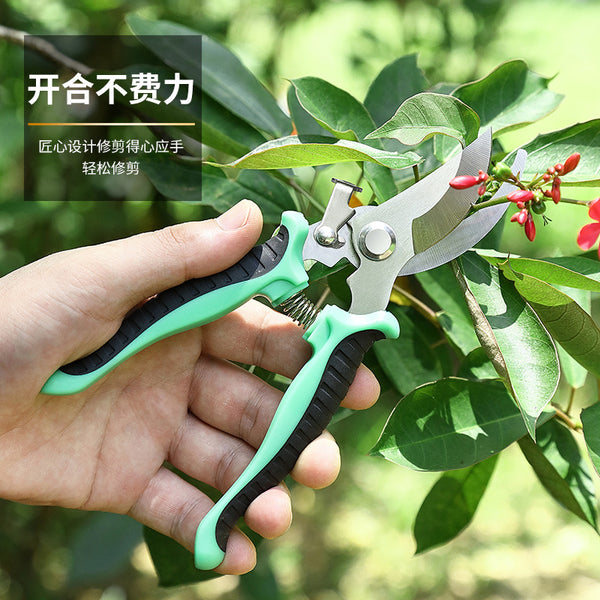 Stainless steel branch shears, pruning shears, gardening shears, orchard floral special fruit picking shears, garden tool shears wholesale