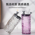 Diamond bear straw cup glass with lid - trendy, high-value gift cup - personalized small gift cup