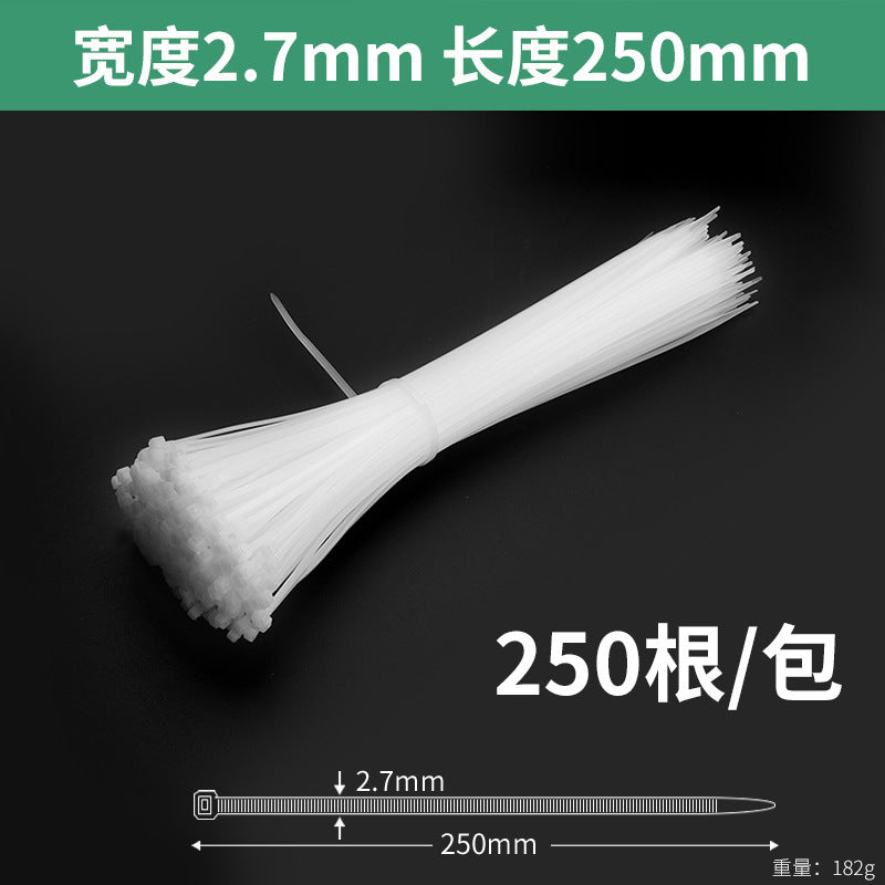 Nylon cable ties, plastic buckle, strong anti-theft buckle, wire tie, self-tightening, self-locking black strap
