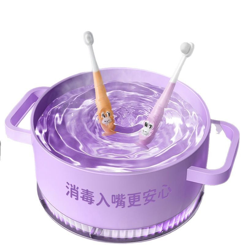 Children's 10,000-hair toothbrush Cartoon rabbit soft-bristled toothbrush 1-12 years old children's toothbrush tooth cleaning toothbrush box