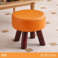 Solid wood low stool thickened stool coffee table stool soft shoe changing stool kids living room adults can sit on four-legged stool