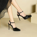 Waterproof platform flats 2025 women's summer new arrivaleasiest for matchnon-slip stiletto high heels hollow pointed toe high heel sandals for women