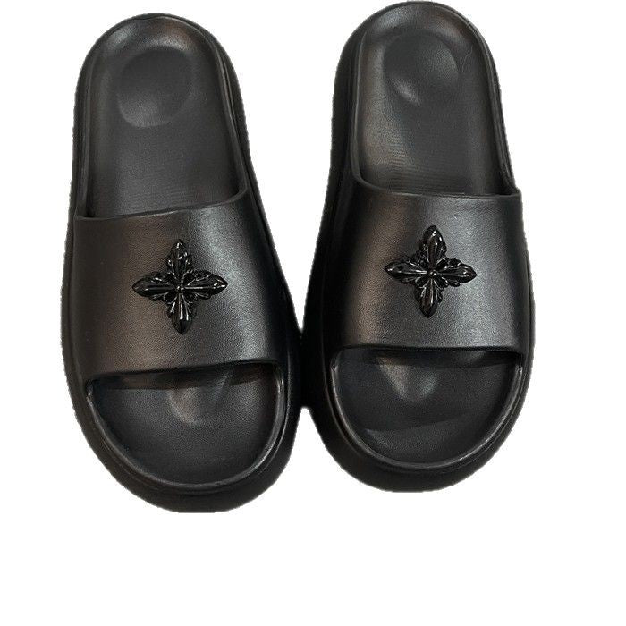 2025 new summer eva flip-flops women's summer outdoor thick sole "stomping on shit" sensation popular sandals for going out
