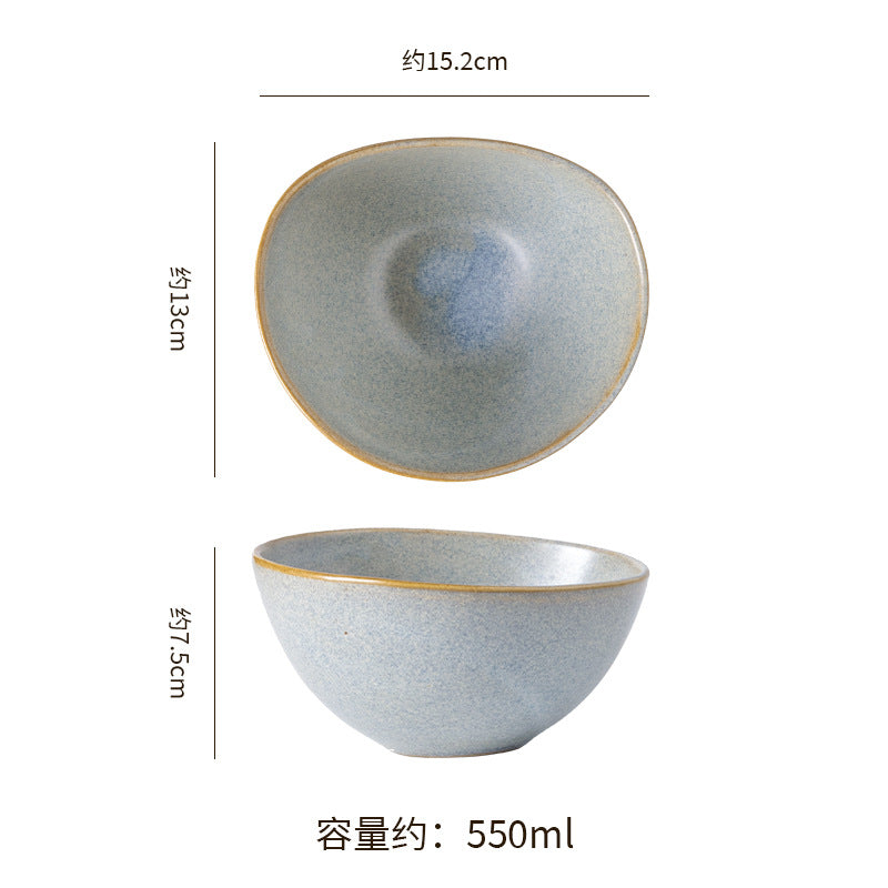 Vintage irregular high-end bowls, plates, and dishes - restaurant, hotel, and home tableware - unique dinnerware for serving dishes, desserts, rice bowls, and plating
