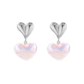 Wholesale heart earrings: european & american cross-border fashion jewelry, versatile alloy dangle earrings, niche & affordable luxury acrylic stud earrings for women
