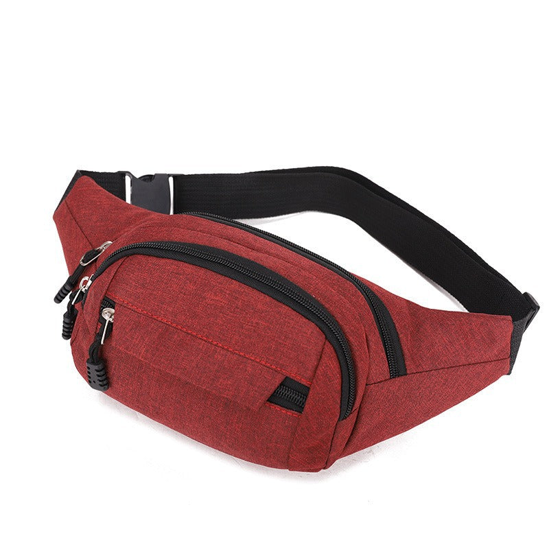 Cross-border fanny pack Men's outdoor sports Mountaineering Men's breast bag Canvas mobile phone bag Construction site work cashier messenger bag