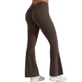 Source factory butt lifting sports bell bottoms outdoor fitness peach butt loose wide leg pants personalized micro flare yoga pants