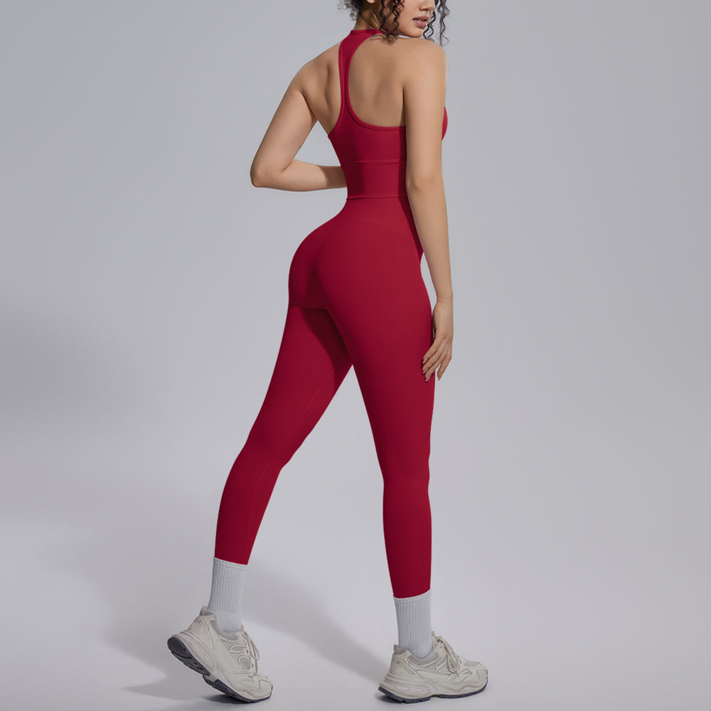 New arrival: solid color reversible jacquard compression yoga set - workout, running, and fitness two-piece outfit