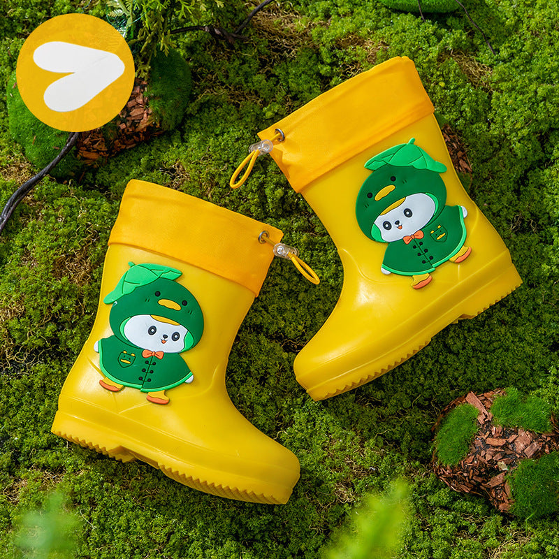 New kids' rain boots: cute cartoon designs for boys and girls - waterproof rubber boots for toddlers, preschoolers, and students