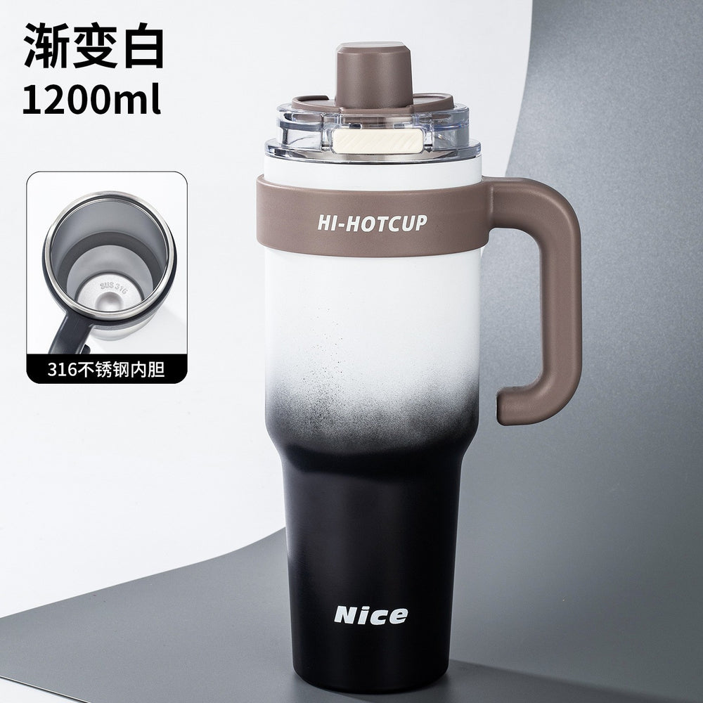 Summer new arrival: extra-large insulated tumbler - super capacity ice tumbler, stainless steel keeps drinks cold, perfect for car coffee