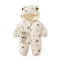 Baby winter romper thickened onesie girl full month hundred days princess crawling suit cute super adorable newborn clothes