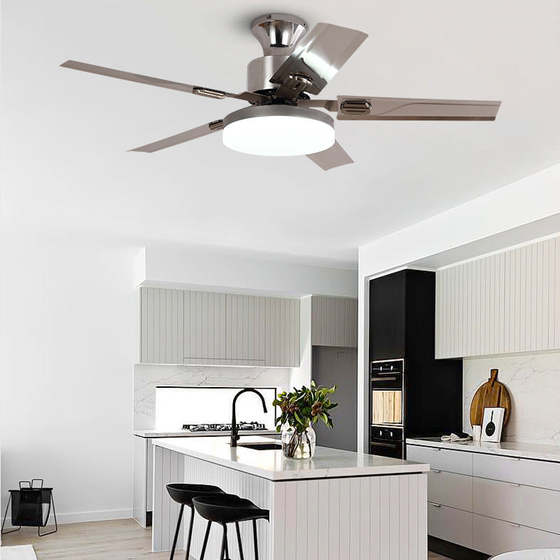 Wind ceiling fan light dining room minimalist living room household ceiling fan light variable frequency integrated fan chandelier factory