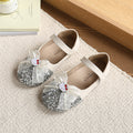 Vancahao  spring/autumn new collection: little girl's bow-tie princess crystal shoes, rhinestone ballet flats, dance shoes