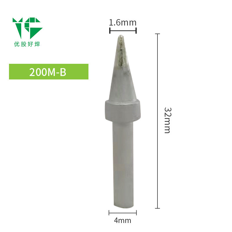 203H electric soldering iron head 90W high frequency welding table 200 Luo iron head pointed nozzle horseshoe K knife head welding table nozzle universal matte