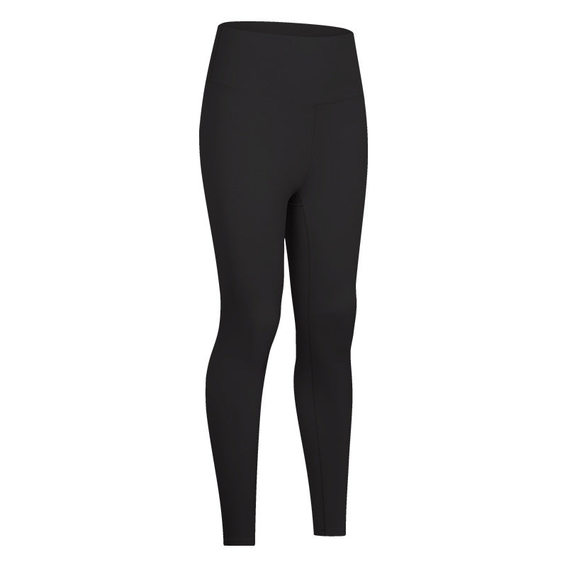 Dianqian new product tight casual cloud pants elastic high waist nine-point yoga peach butt fitness pants for women dl186