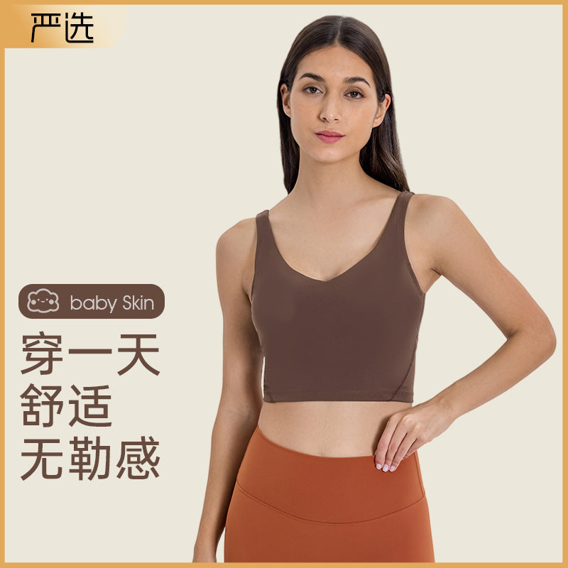 new arrival beautiful back push-up sports intimates women's running high-intensity yoga bra sports vest s2054