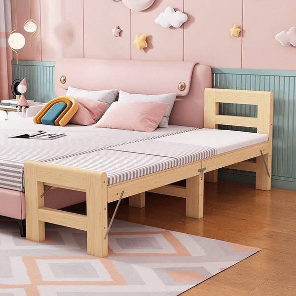 Solid wood folding bed Wide bed Splicing artifact Home crib Wide children's bed Double lunch break bed Adult bed